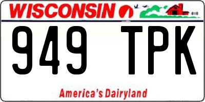 WI license plate 949TPK