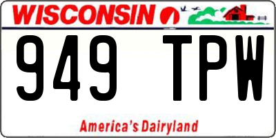 WI license plate 949TPW