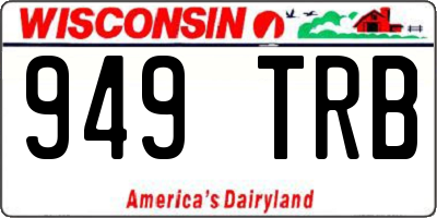 WI license plate 949TRB