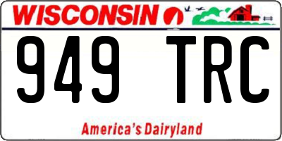 WI license plate 949TRC