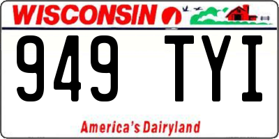WI license plate 949TYI