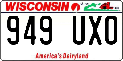 WI license plate 949UXO