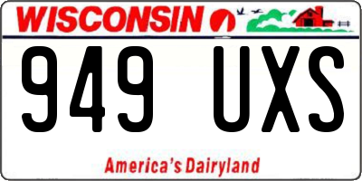 WI license plate 949UXS