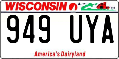 WI license plate 949UYA