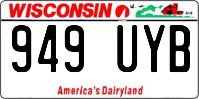 WI license plate 949UYB
