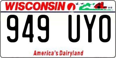 WI license plate 949UYO