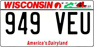 WI license plate 949VEU
