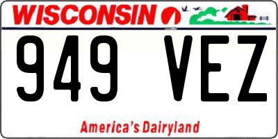 WI license plate 949VEZ