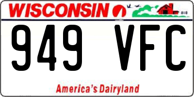 WI license plate 949VFC