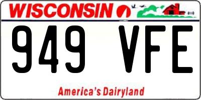 WI license plate 949VFE