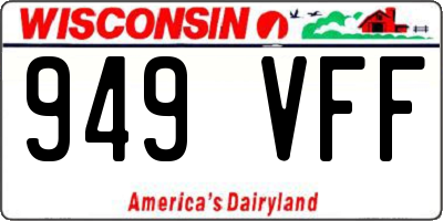 WI license plate 949VFF
