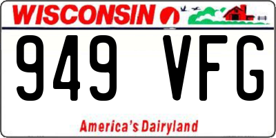 WI license plate 949VFG