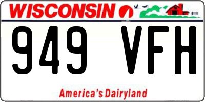 WI license plate 949VFH