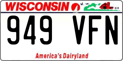 WI license plate 949VFN