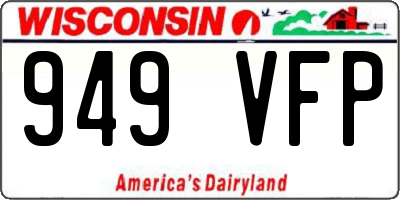 WI license plate 949VFP