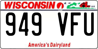 WI license plate 949VFU