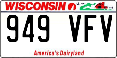 WI license plate 949VFV