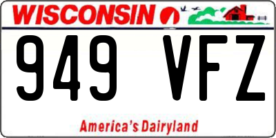WI license plate 949VFZ