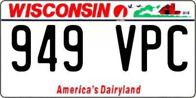 WI license plate 949VPC
