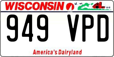 WI license plate 949VPD