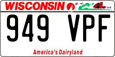 WI license plate 949VPF