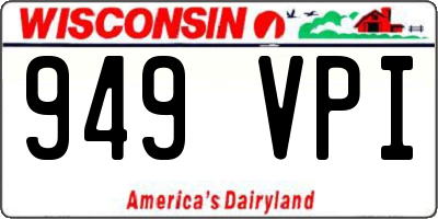 WI license plate 949VPI
