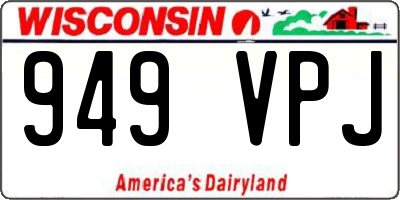 WI license plate 949VPJ