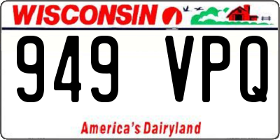WI license plate 949VPQ