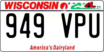 WI license plate 949VPU