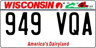 WI license plate 949VQA