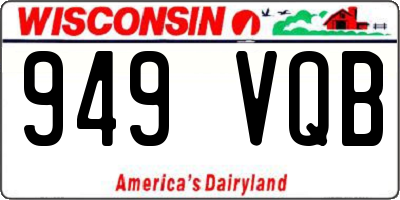 WI license plate 949VQB