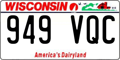 WI license plate 949VQC