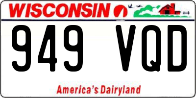 WI license plate 949VQD