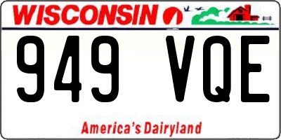 WI license plate 949VQE