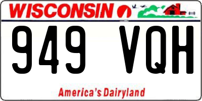 WI license plate 949VQH