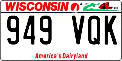 WI license plate 949VQK