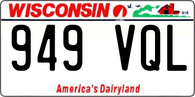 WI license plate 949VQL