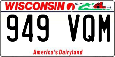 WI license plate 949VQM