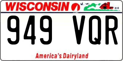 WI license plate 949VQR
