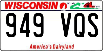 WI license plate 949VQS