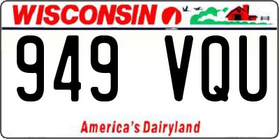 WI license plate 949VQU