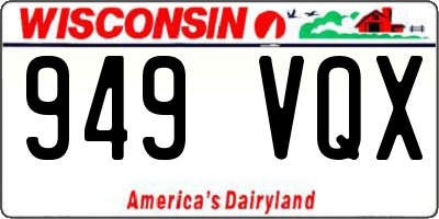 WI license plate 949VQX