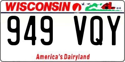 WI license plate 949VQY