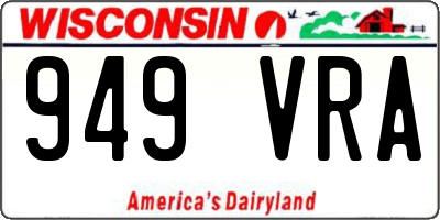 WI license plate 949VRA