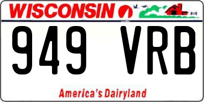 WI license plate 949VRB