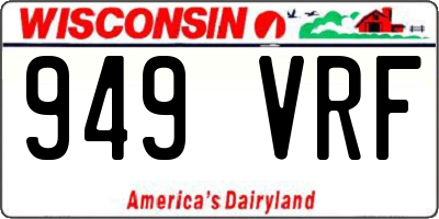 WI license plate 949VRF