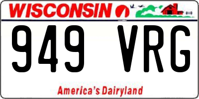 WI license plate 949VRG