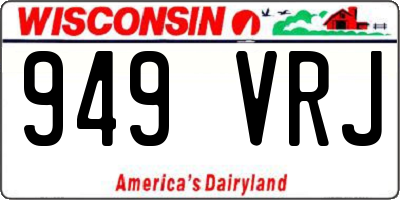 WI license plate 949VRJ