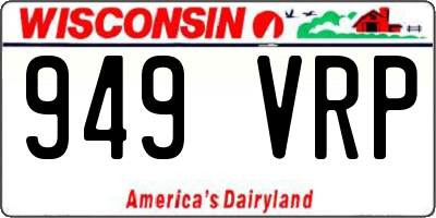 WI license plate 949VRP