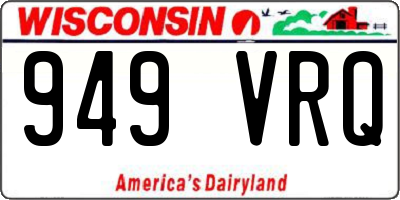 WI license plate 949VRQ
